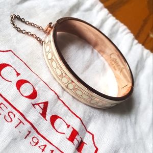 Rose gold coach chained bracelet